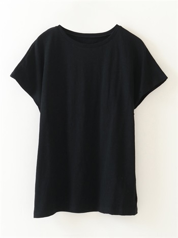 スラブカットＴシャツ(00ブラック-フリー)