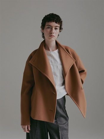 ウールカシミヤリバージャケット(83キャメル-フリー)