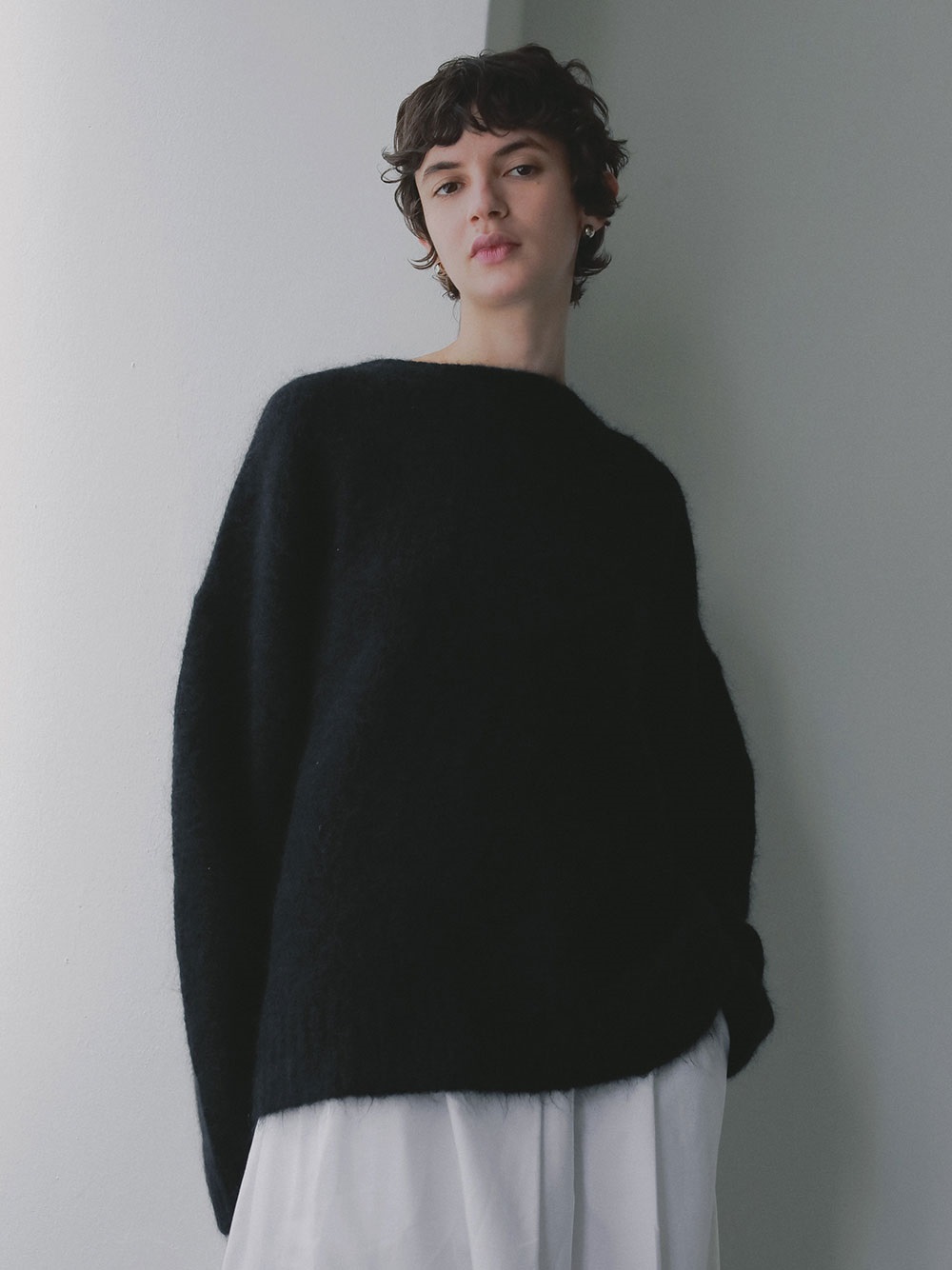 モヘア混ニットプルオーバー(00ブラック-フリー)