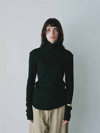 コットンモダールハイネックP/O