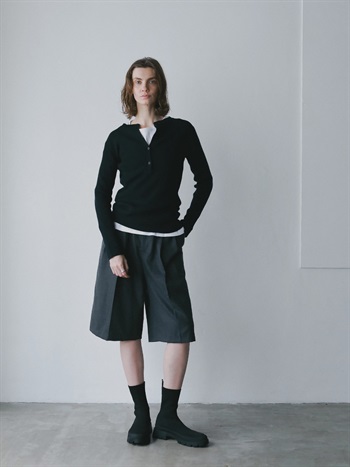 ウールハーフパンツ(10チャコールグレー-１)