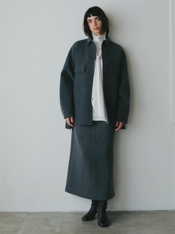 ウールストレートスカート