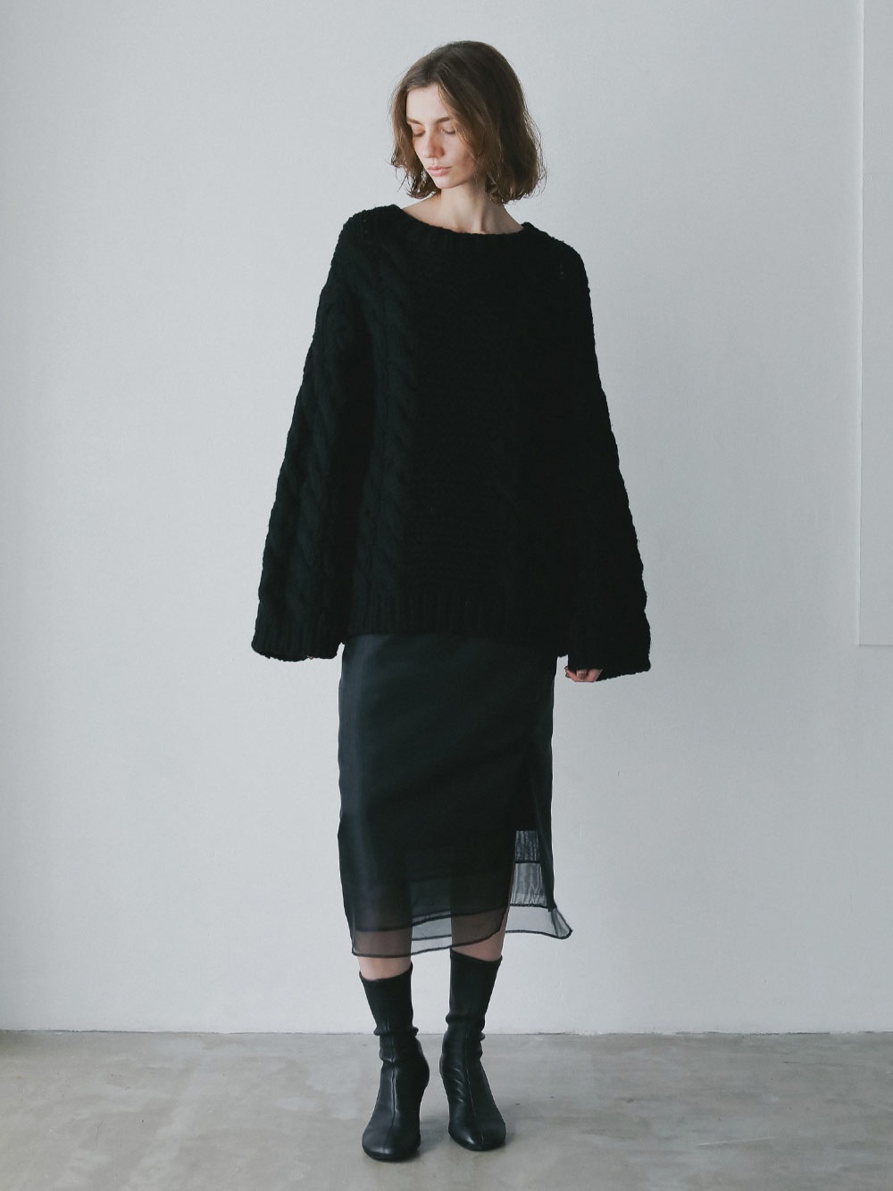 マットオーガンジースカート(00ブラック-１)