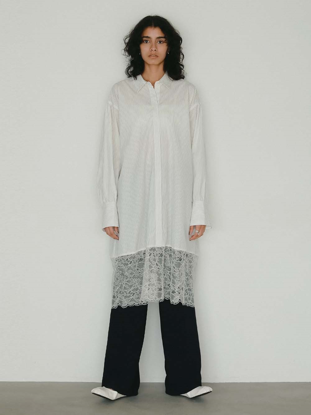 ＜2月5日（木）販売開始＞レースコンビシャツワンピース