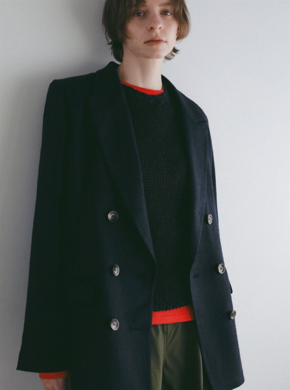 ＜3月上旬発送予定 ＞リネンテーラードジャケット [Preorder](70ネイビー-フリー)