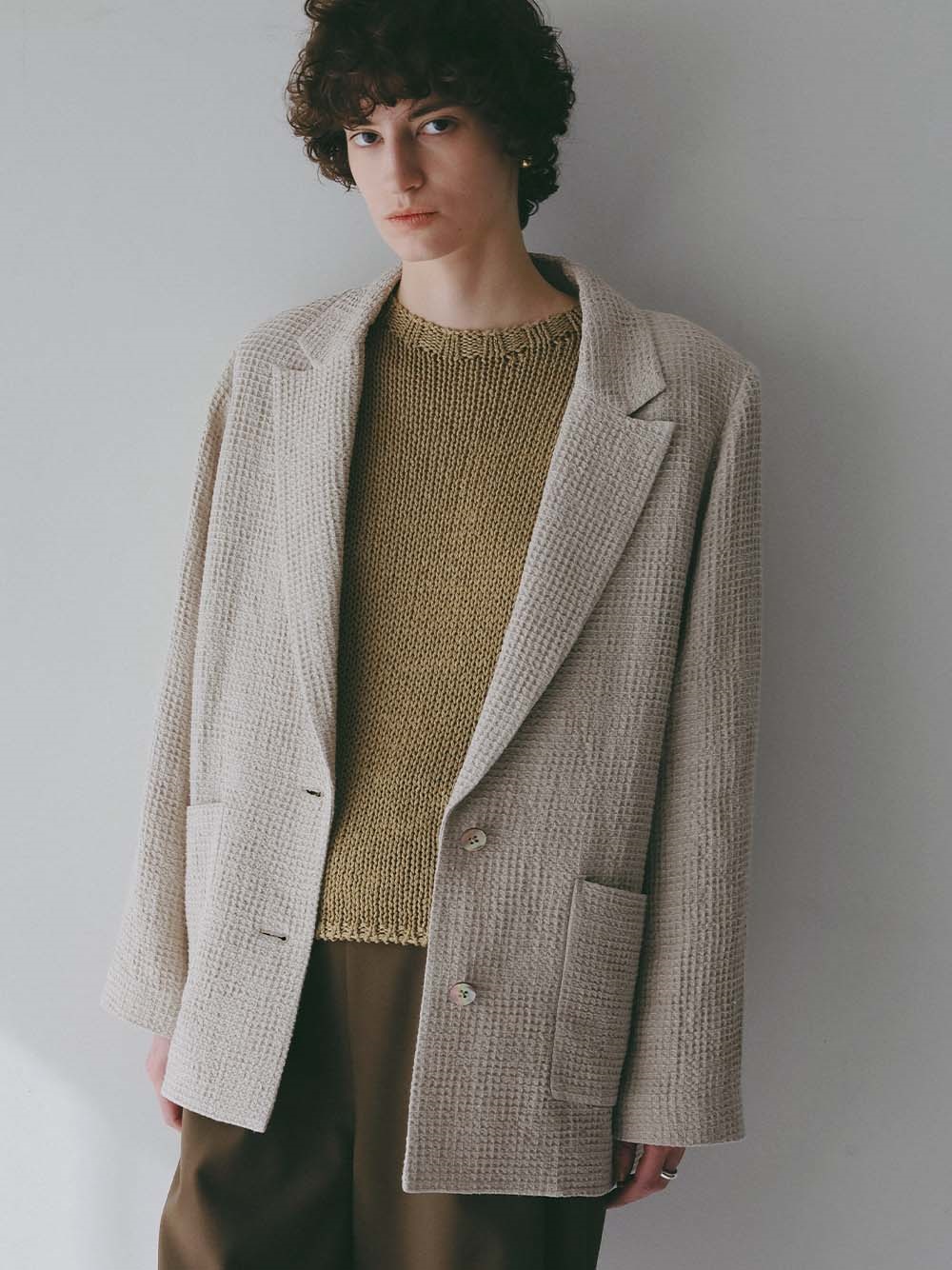 ＜3月19日（木）販売開始＞リネンワッフルシングルジャケット