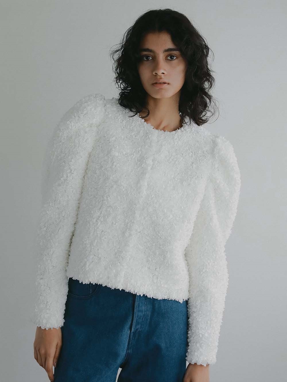 ＜2月5日（木）販売開始＞３Ｄレースジャケット(02ホワイト-フリー)