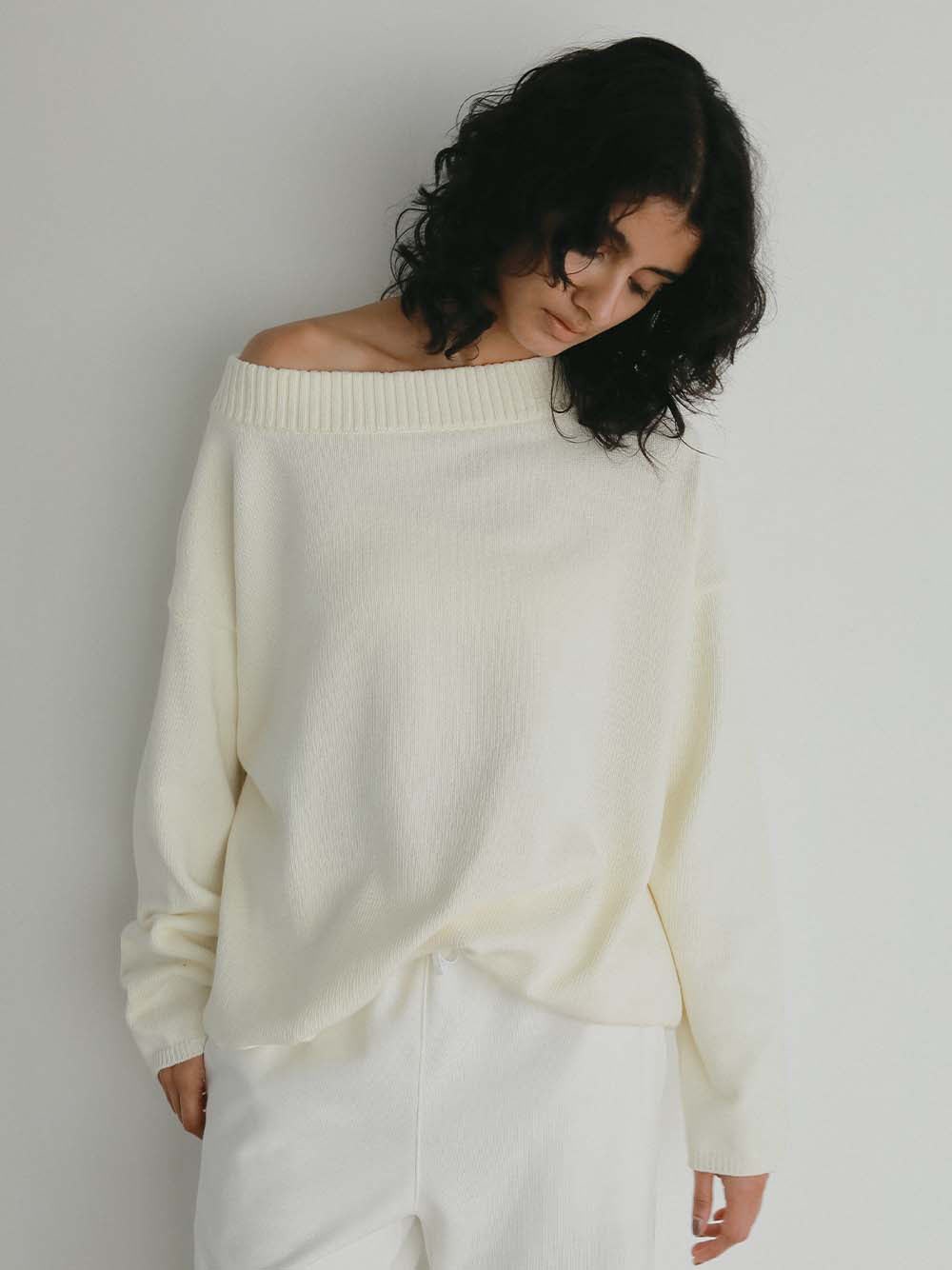  ＜1月15日（木）販売開始＞C/Nニットプルオーバー(01オフホワイト-フリー)