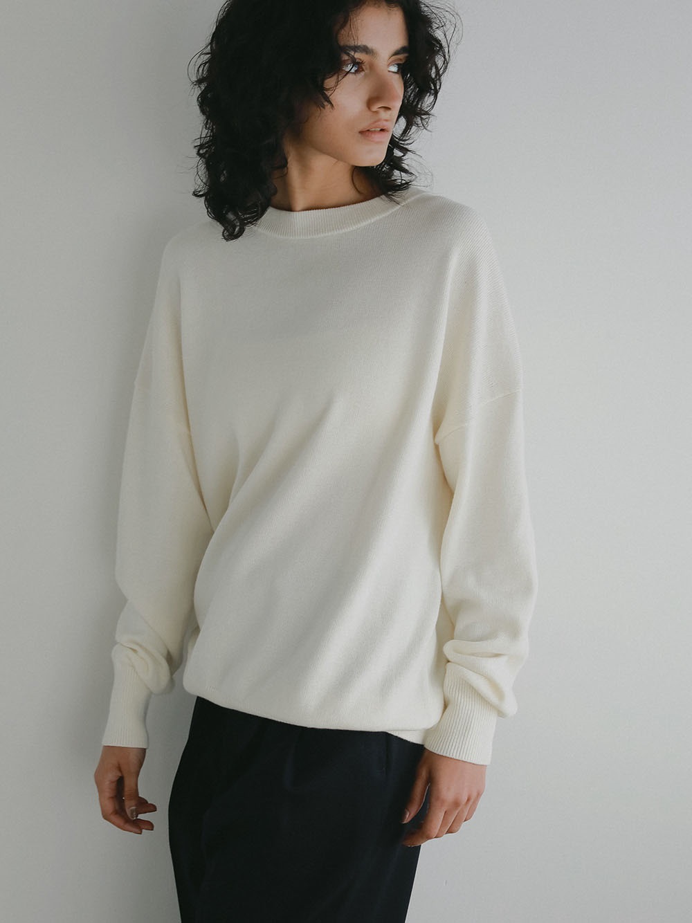<1月下旬お届け>C/Wクルーネックプルオーバー [Preorder](02ホワイト-フリー)