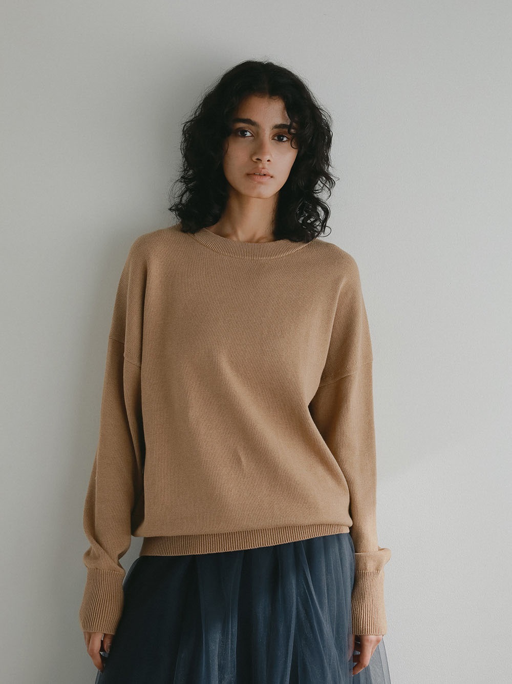 <1月下旬お届け>C/Wクルーネックプルオーバー [Preorder](83キャメル-フリー)