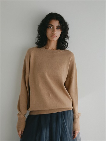 <1月下旬お届け>C/Wクルーネックプルオーバー [Preorder](83キャメル-フリー)