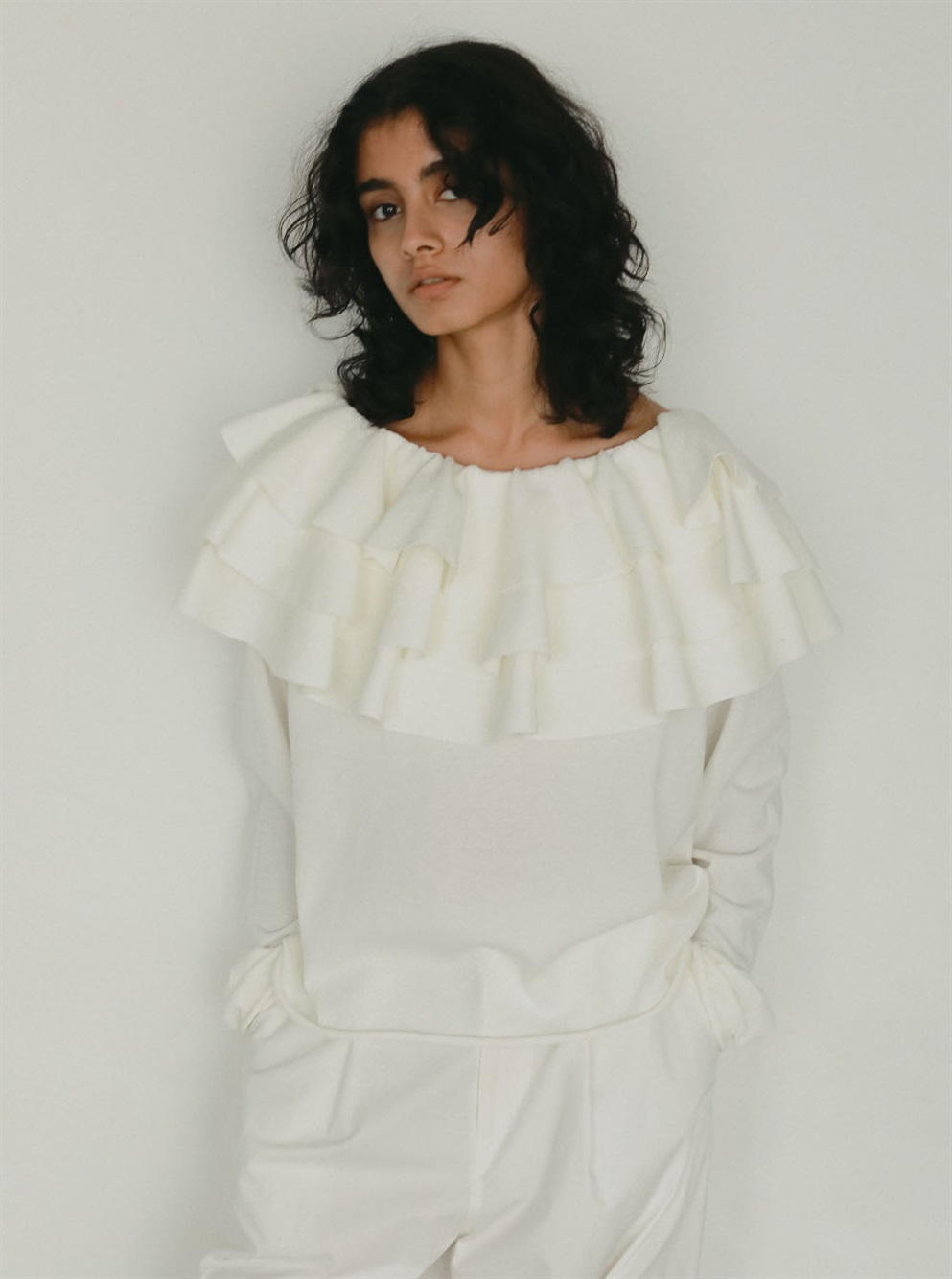 ＜2月下旬発送予定 ＞フレアカラーニットプルオーバー [Preorder]