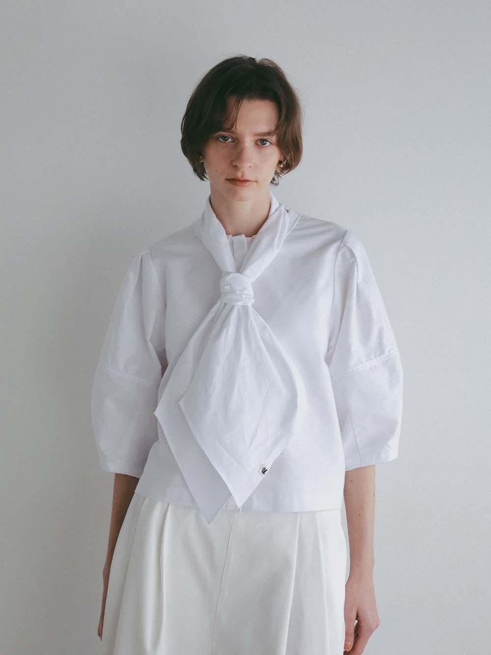 ＜2月26日（木）販売開始＞ハンカチーフデザインブラウス(02ホワイト-フリー)