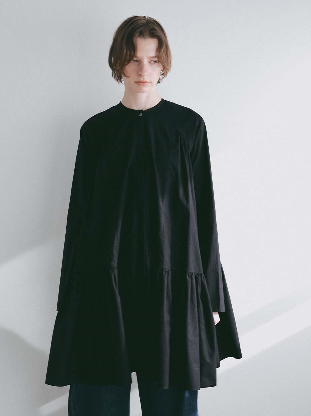 ＜3月26日（木）販売開始＞ギャザーフレアチュニック(00ブラック-フリー)