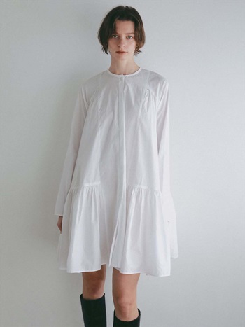 ＜3月26日（木）販売開始＞ギャザーフレアチュニック(01オフホワイト-フリー)