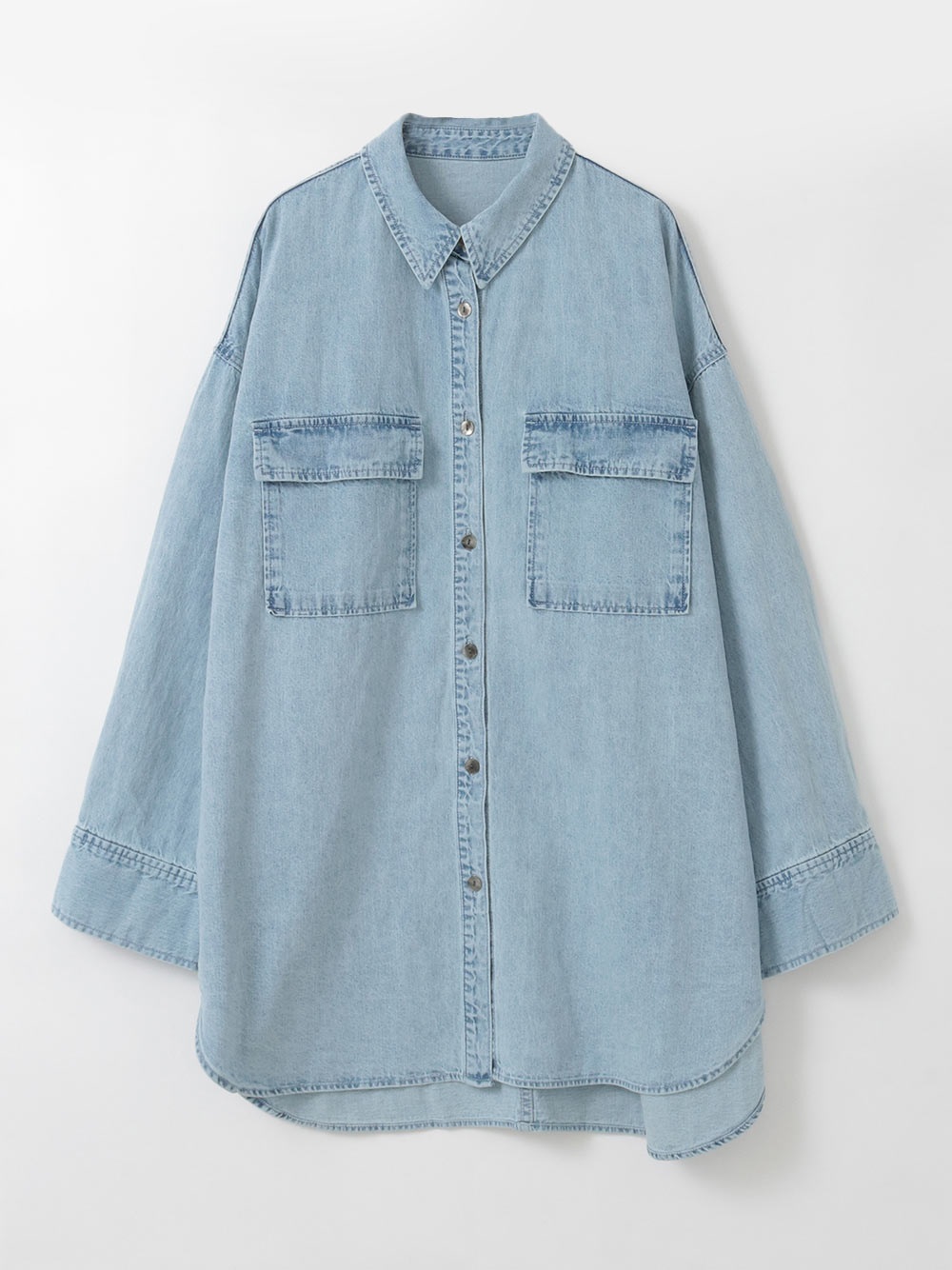 ＜3月5日（木）販売開始＞デニムシャツ(72サックス-フリー)