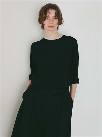 ＜2月5日（木）販売開始＞レーストリムブラウス(00ブラック-フリー)