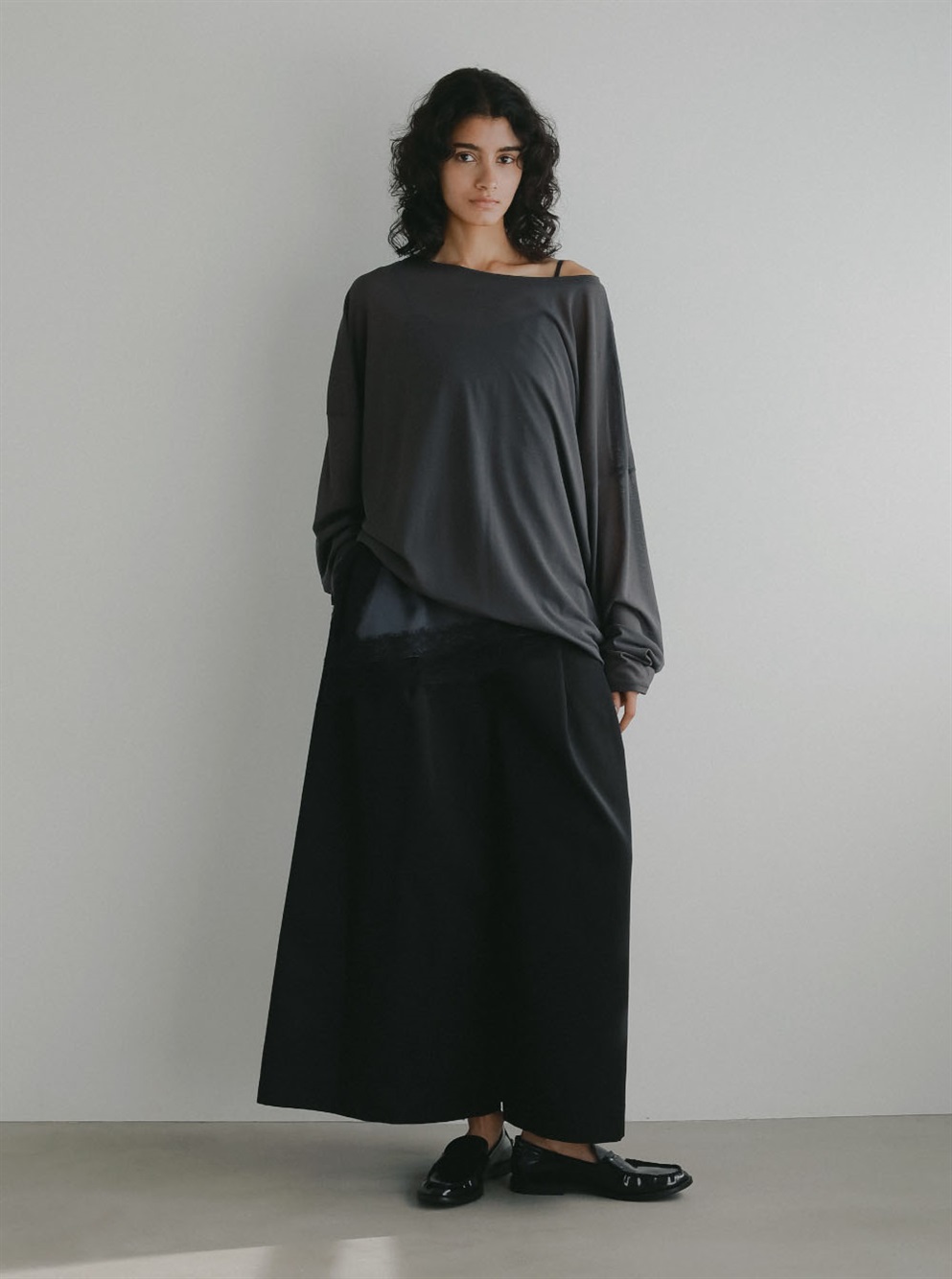 ＜2月下旬発送予定 ＞コットンワイドパンツ [Preorder](00ブラック-１)