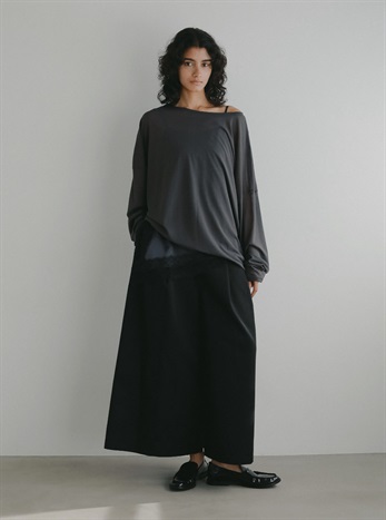 ＜2月下旬発送予定 ＞コットンワイドパンツ [Preorder](00ブラック-１)