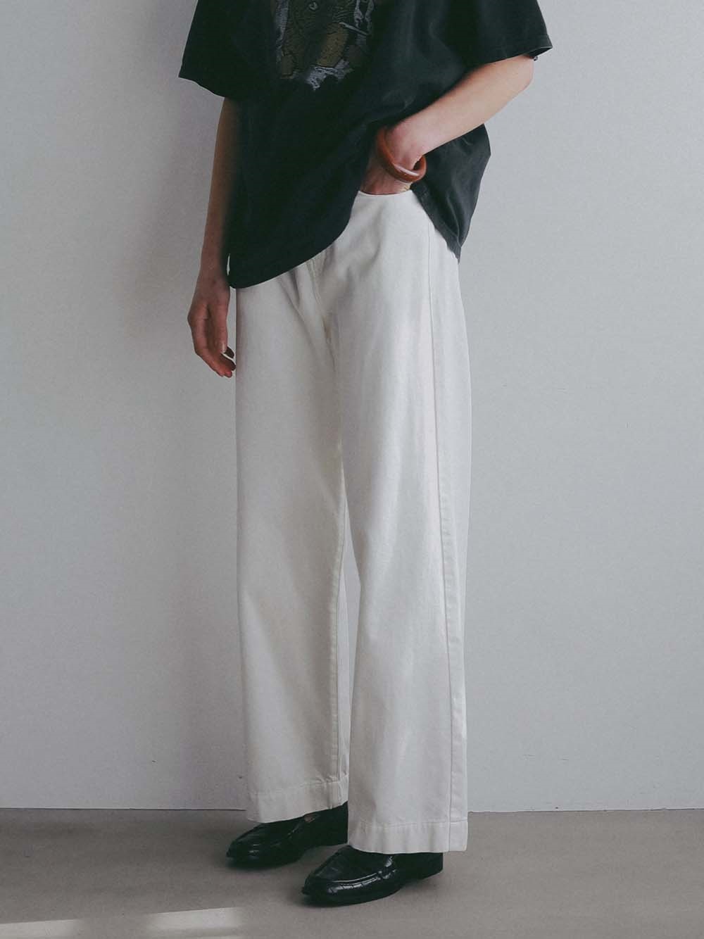 ＜3月12日（木）販売開始＞ルーズストレートデニム(02ホワイト-１)