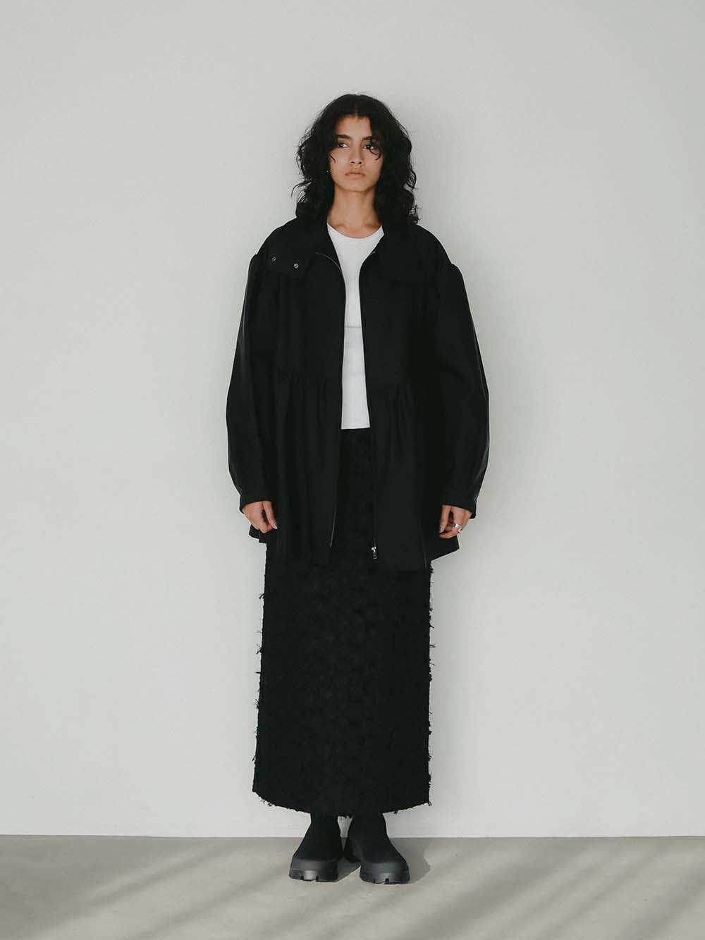  ＜1月15日（木）販売開始＞カットジャカードタイトスカート(00ブラック-１)