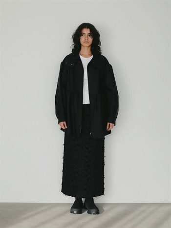 カットジャカードタイトスカート(00ブラック-２)