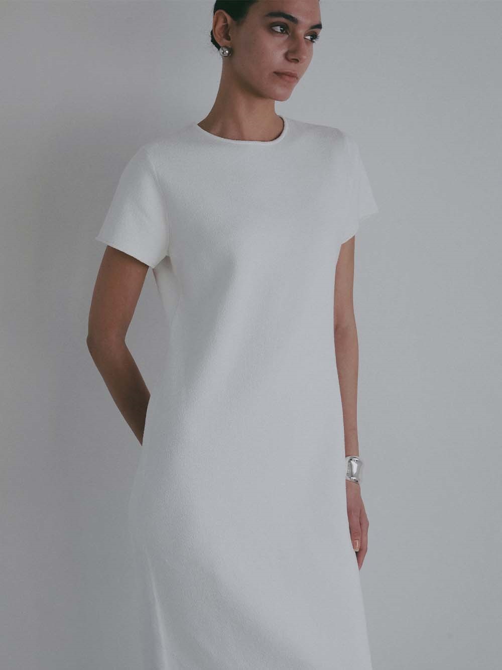 ＜4月23日（木）販売開始＞ブークレーニットマキシワンピース(01オフホワイト-１)