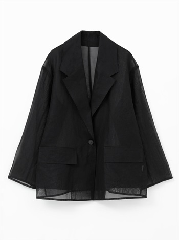 <予約>オーガンジーシアージャケット(00ブラック-フリー-[Preorder] 4月下旬頃のお届け)