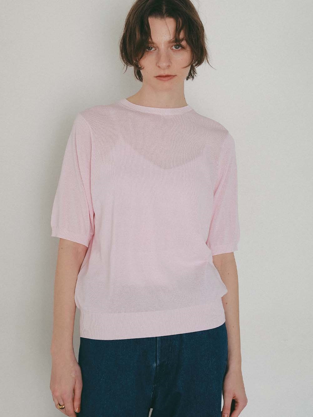 ＜4月2日（木）販売開始＞コットンナイロンハーフスリーブニット