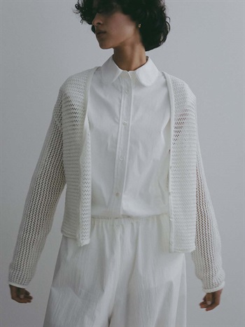 ＜4月23日（木）販売開始＞メッシュニットカーディガン(01オフホワイト-フリー)