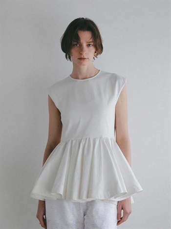 ボリュームペプラムカットソー [Preorder](01オフホワイト-フリー)