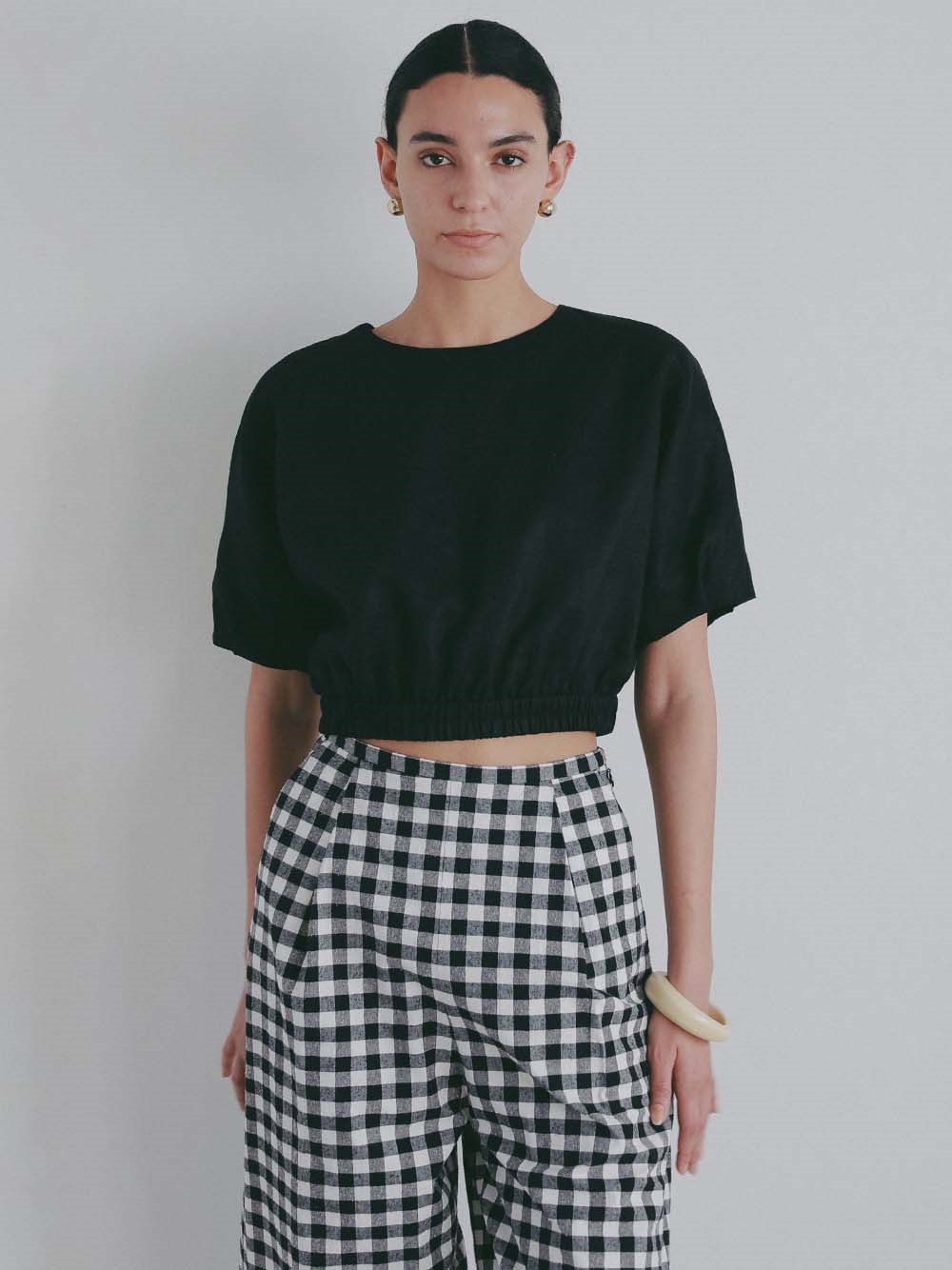 ＜4月9日（木）販売開始＞リネンドルマンプルオーバー(00ブラック-フリー)