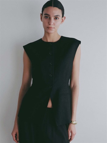 ＜予約＞リネンライクジレ(00ブラック-フリー-[Preorder] 5月上旬頃のお届け)