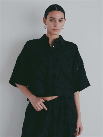 カットジャガードショートシャツ [Preorder](00ブラック-フリー)