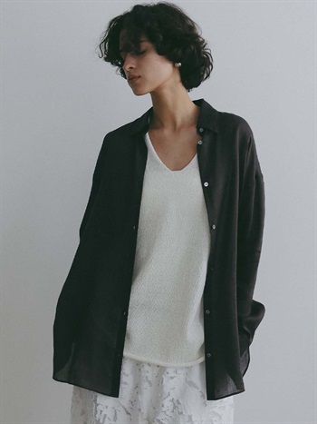 ＜4月30日（木）販売開始＞ラミーテンセルオーバーシャツ(81チャ-フリー)