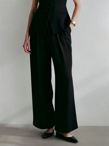 ＜予約＞リネンライクパンツ(00ブラック-２-[Preorder] 5月上旬頃のお届け)