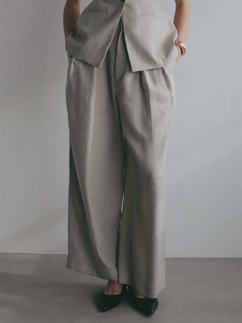＜予約＞リネンライクパンツ(82ベージュ-２-[Preorder] 5月上旬頃のお届け)