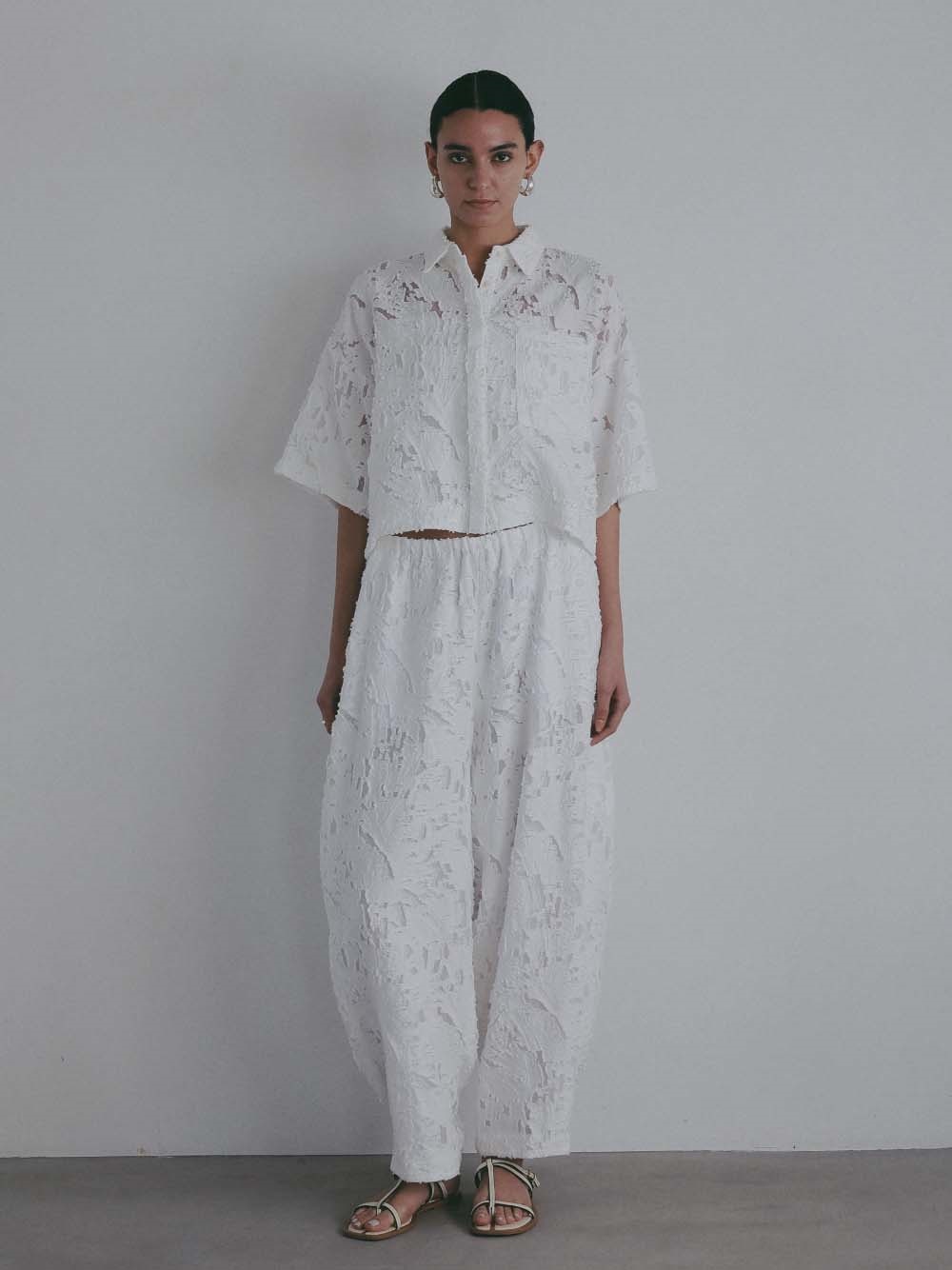 カットジャガードカーブパンツ [Preorder]