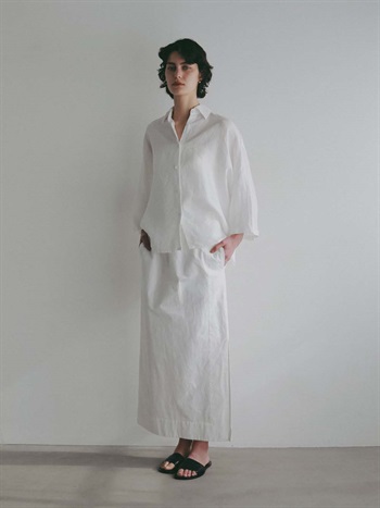 ＜4月30日（木）販売開始＞コットンリネンサイドスリットスカート