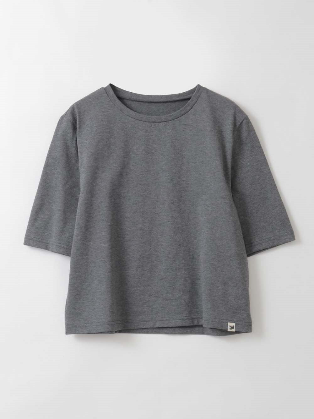 ＜7月30日（木）販売開始＞ハーフスリーブコンパクトＴシャツ(10チャコールグレー-フリー)