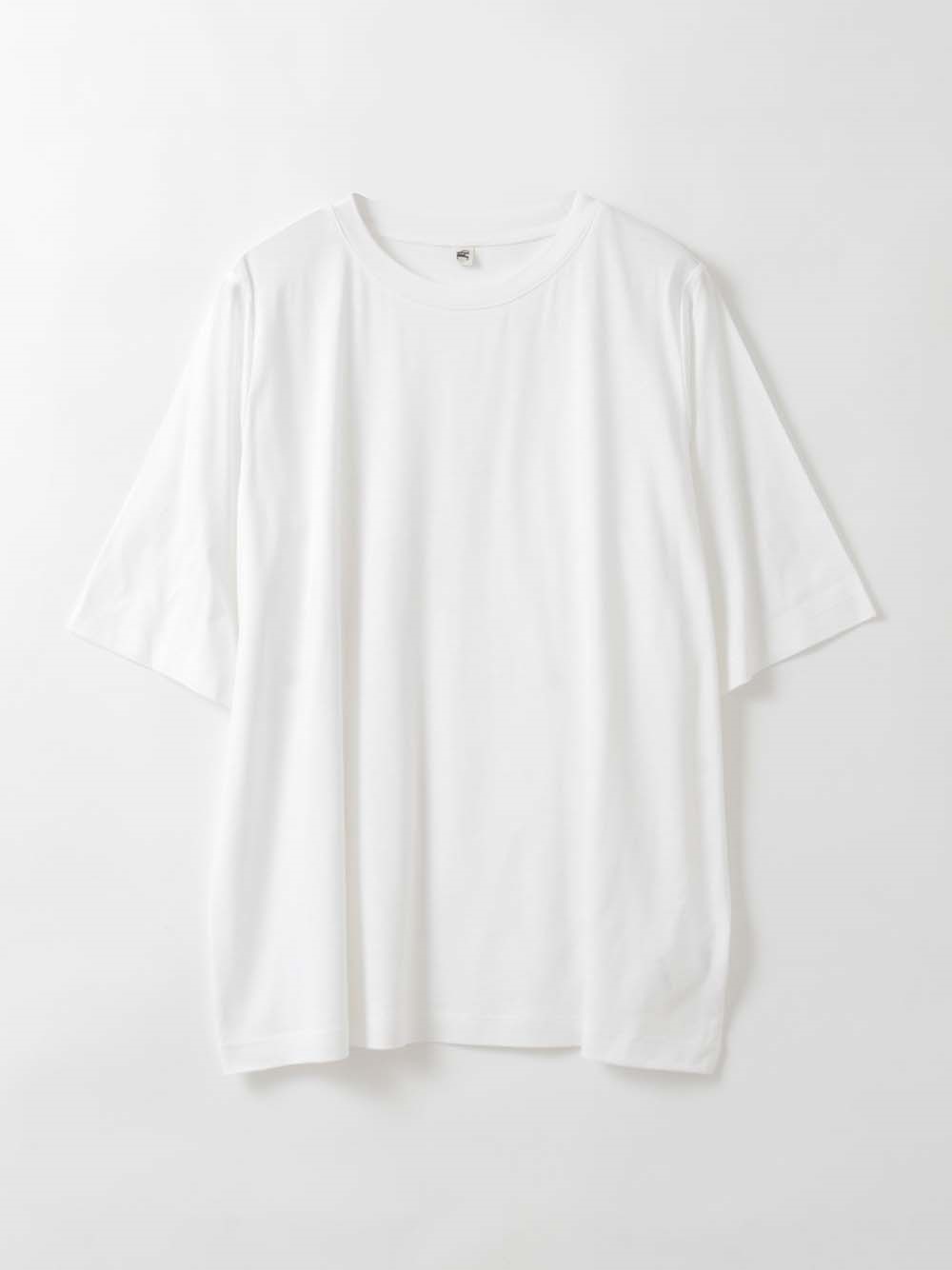 ＜8月20日（木）販売開始＞リラクシーハーフスリーブプルオーバー(02ホワイト-フリー)
