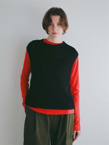 ＜2月12日（木）販売開始＞コットンクルーネックカットソー(30レッド-フリー)