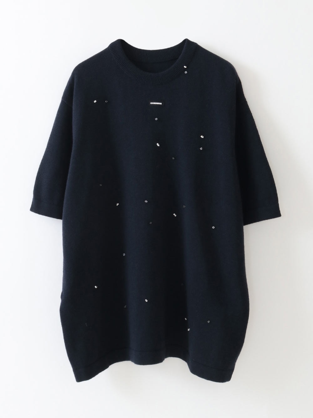 CORDERA BEADED T-SHIRT [Preorder](70ネイビー-フリー)