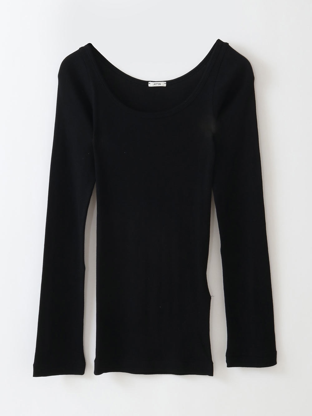 ATON RIB LOMG SLEEVE T(00ブラック-２)