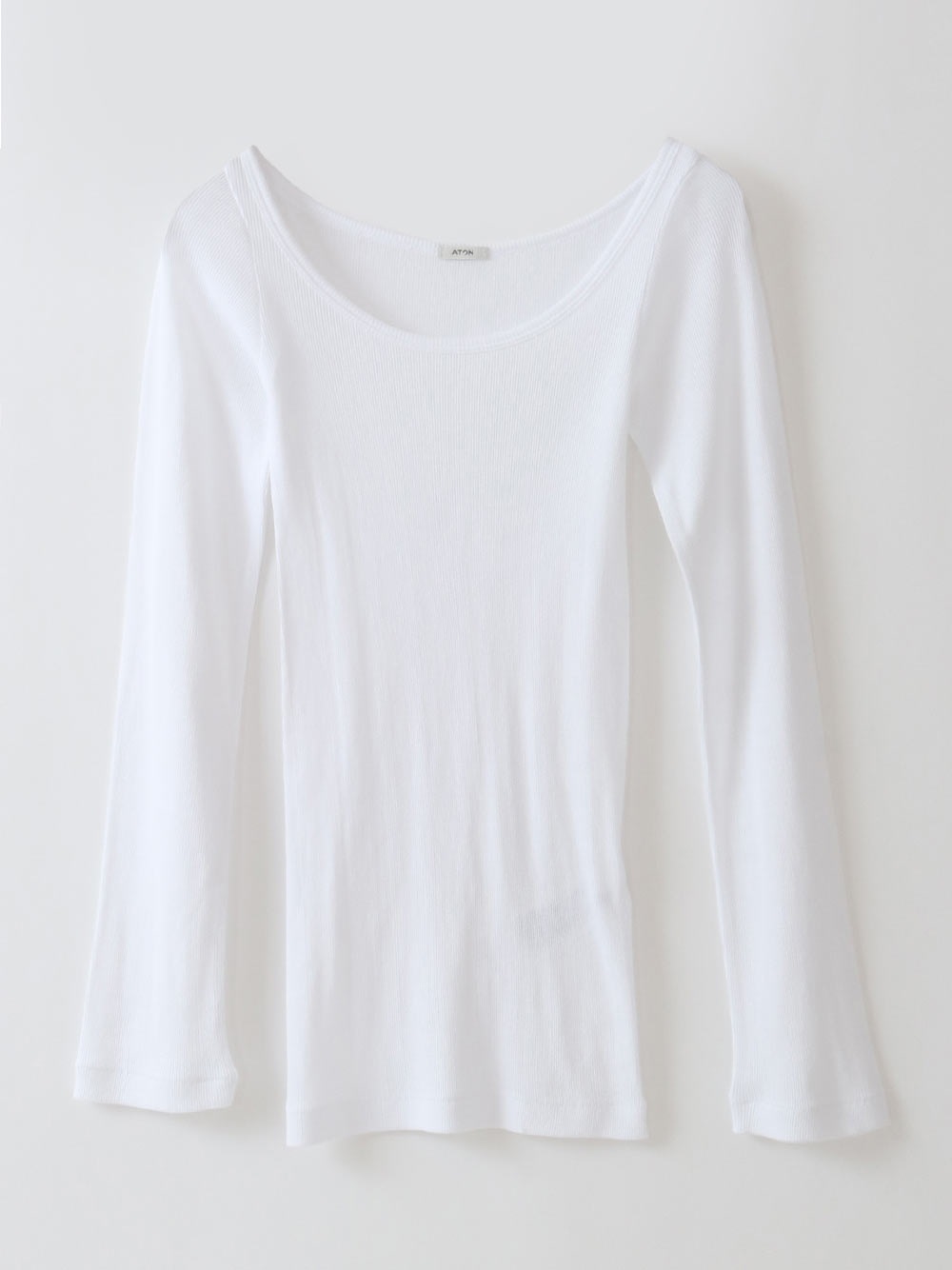 ATON RIB LOMG SLEEVE T(02ホワイト-２)