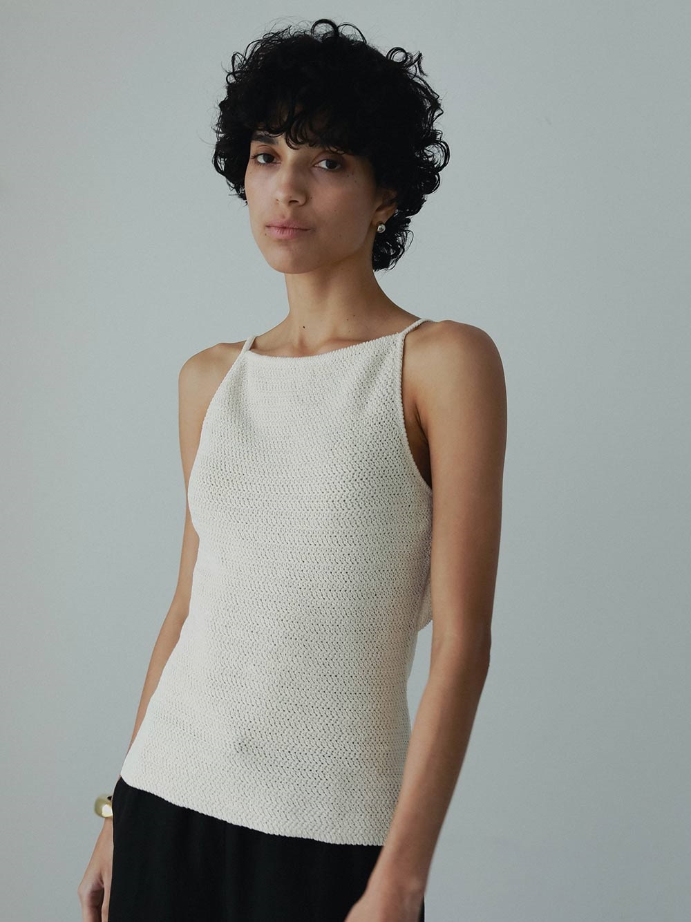 Le CROCHET BACK TOP(01オフホワイト-フリー)