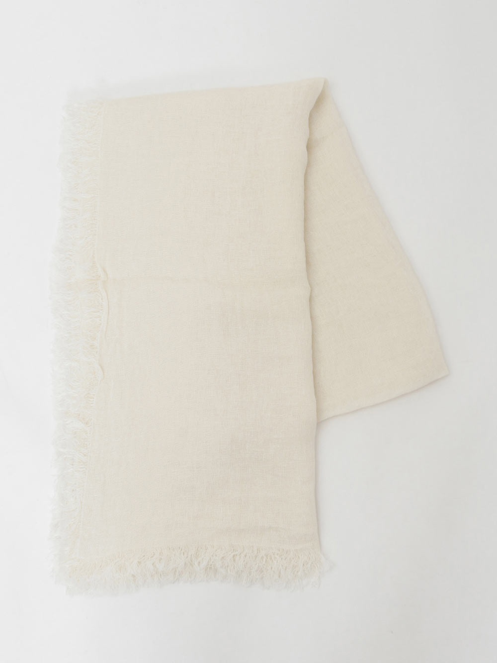 ASAUCE MELER リネンガーゼストール(02ホワイト-フリー)