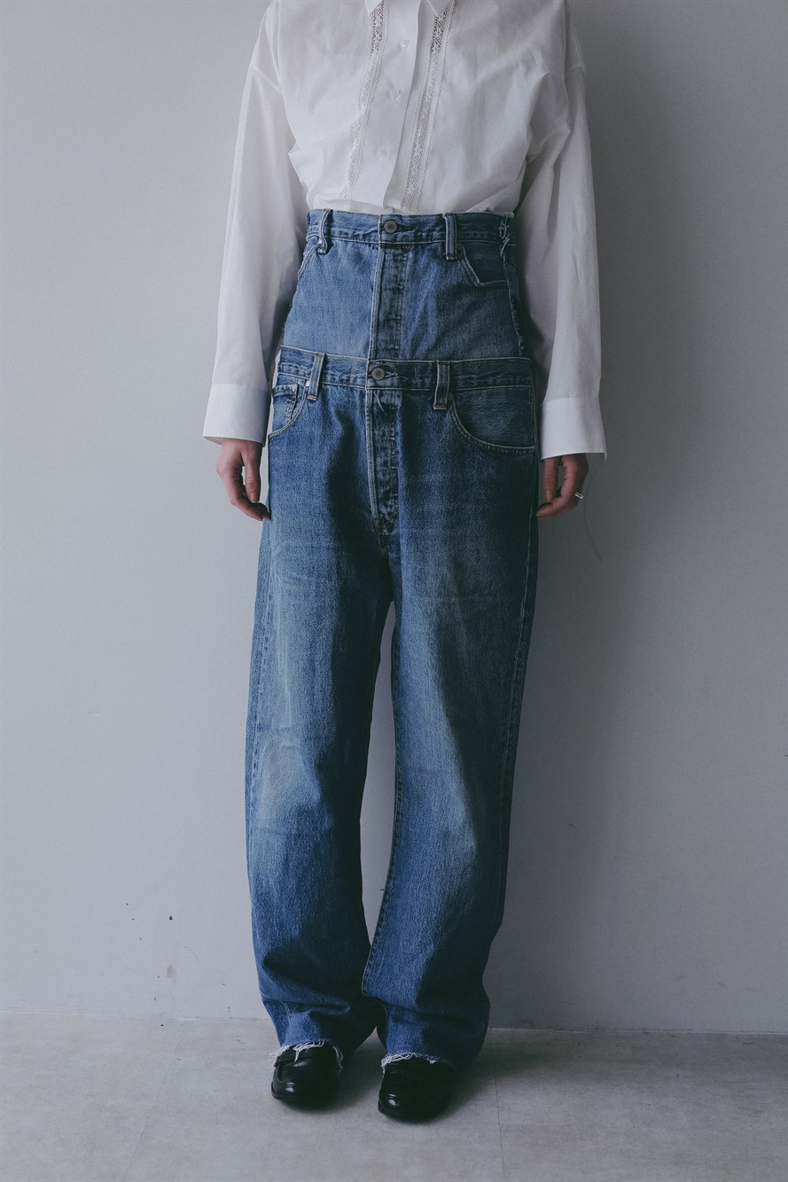 QUIITO W WAIST GEDNIM　PT(72サックス-１)