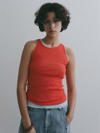 SAYAKA DAVIS Rib Tank(30レッド-フリー)