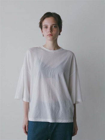 ATON SHRINK FRESCA JERSEY WIDE SLEEVE T-SHIRT [Preorder]